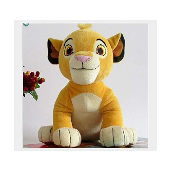 LAARNT 25cm Lion en Peluche Mignon，Jouet de Poupée en Lion Jaune，Oreiller en Peluche，Cadeaux pour Filles garçon Enfants