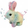 Jildouf Jouets musicaux en Peluche Lapin | Jouet en Peluche Animal Parlant - Jouets musicaux interactifs en Peluche parlants,