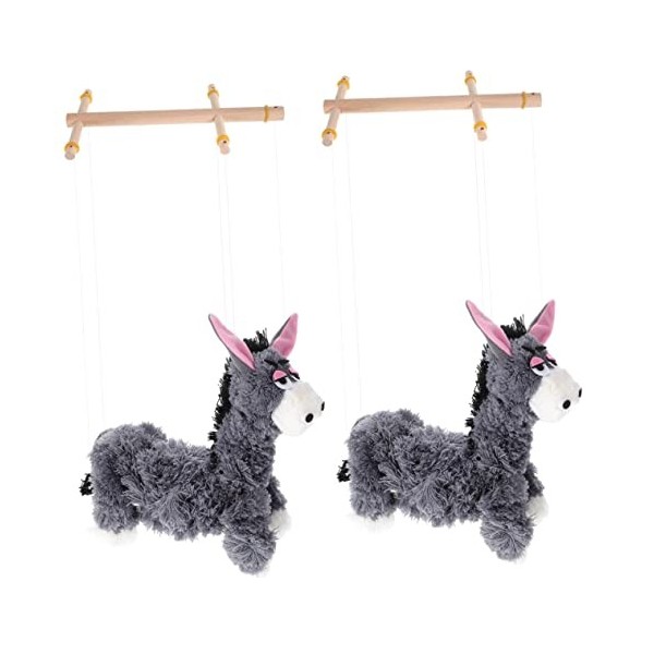 Âne Marionnette Jouets De Marionnettes en Bois Marionnette Licorne Marionnette Animaux en Peluche Mannequin Ventriloque Bâclé