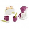 Smoby - Tefal Petit Déjeuner - Accessoires de Cuisine pour Enfant - Grille Pain + Cafetière - 2 Tasses et 2 Cuillères - Jouet