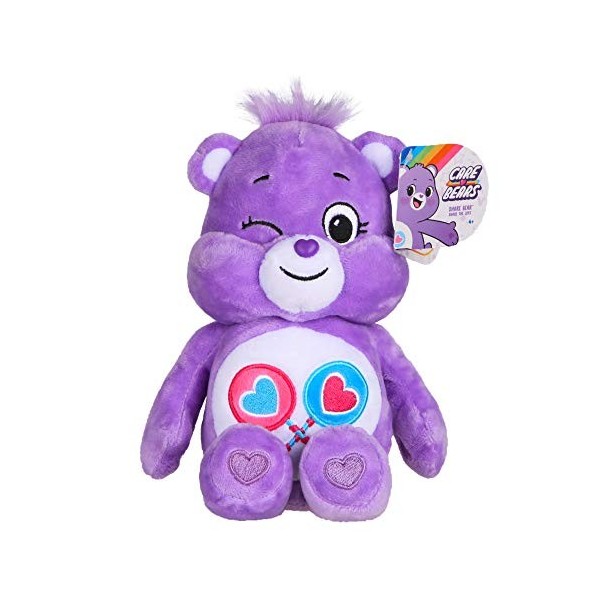 Care Bears 22042 9 inch Bean Plush Share Bear, Collectable Cute Plush Toy, Cuddly Toys for Children, Soft Toys for Girls and 