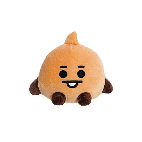 Aurora, BT21- Produit Officiel - Poupée Assise-12,7 cm - Peluche-Marron, 61376