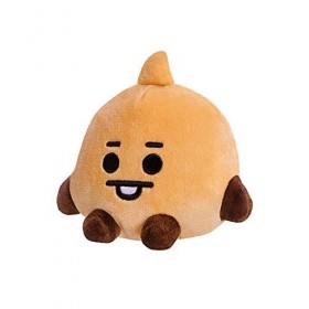 Aurora, BT21- Produit Officiel - Poupée Assise-12,7 cm - Peluche-Marron, 61376