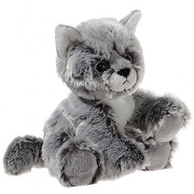 Heunec - 2045392 - Peluche - Glitter-Kitty - Chaton Gris Moucheté - 20 Cm