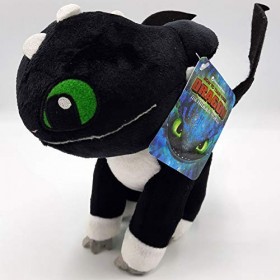 HTTYD Dragons, How to Tran Your Dragon 2 Peluche bébé Dragon Noir aux Yeux Verts 10"/26cm Qualité Super Soft 760017685 