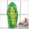 LAARNT Adorable poupée à pois verts en peluche - 25 cm - Motif : petits pois - En coton ciré - Jouet unique