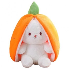 Carotte Jouet en Peluche de Lapin en Peluche Animaux Mignons Oreillers en Peluche Étreignant Coussin Lapin en Peluche Doux Et
