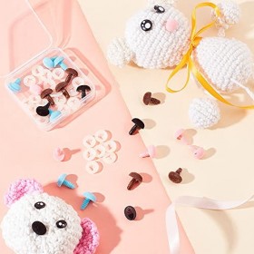 PH PandaHall Nez de Sécurité à Flocage, 24 Ensemble Nez Ovale Artisanat Nez de Cochon Rose Velours Nez danimaux en Peluche a