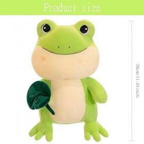 FaNaer Peluche Feuille De Lotus Grenouille Mignon Doux Grenouille à Volants Poupée en Peluche Oreiller pour Enfants Coussin M