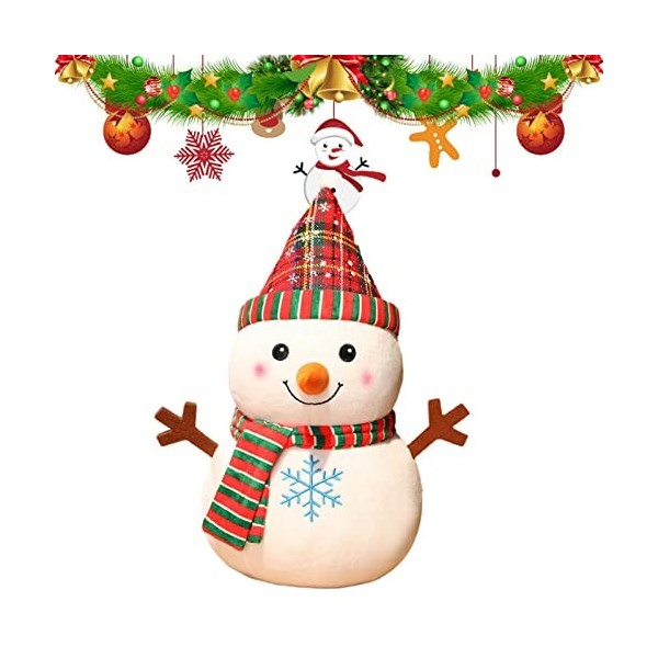 LOXE Noël en Peluche - Père Noël en Peluche poupée Renne Peluche Bonhomme Neige Oreiller câlin | Ornements poupées en Peluche