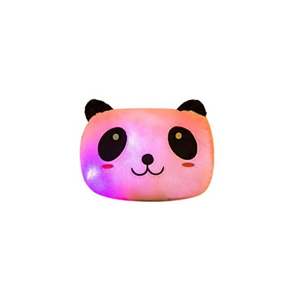 LICHENGTAI Peluche Coussin, LED Panda Oreiller Peluche Coussin Coussins Peluche pour Enfants, Coussin Lumineux Coussin Lumine