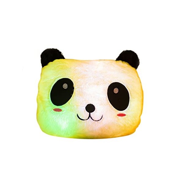 LICHENGTAI Peluche Coussin, LED Panda Oreiller Peluche Coussin Coussins Peluche pour Enfants, Coussin Lumineux Coussin Lumine