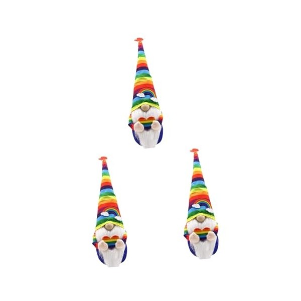 PRETYZOOM 1 PC Poupée GNOME Arc-en-Ciel Géant Arc-en-Ciel Bébé GNOME Scandinave Tomte Figurines Suédoises GNOME en Peluche Gn