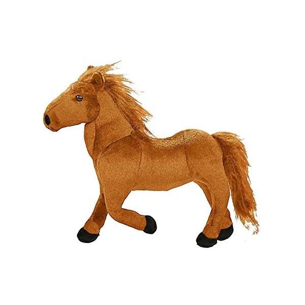 Hpory Peluche Cheval, Réaliste Cheval Peluche Poupée Mignon Oreillers en Peluche Cheval, Stuffed Animal Cheval en Peluche Cou