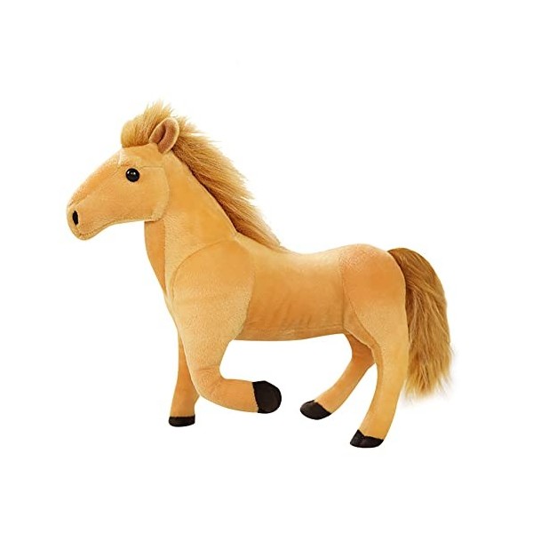 Hpory Peluche Cheval, Réaliste Cheval Peluche Poupée Mignon Oreillers en Peluche Cheval, Stuffed Animal Cheval en Peluche Cou