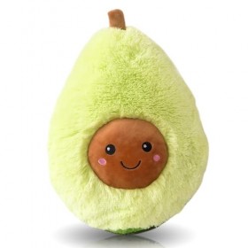 Gohytal Coussin en peluche douce davocat - Décoratif et moelleux pour le confort - 20 cm - Accessoire de photographie pour e