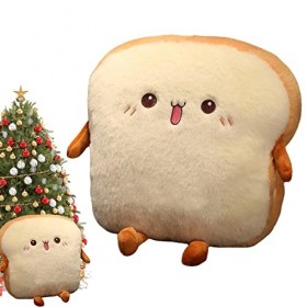 Hearthxy Coussin de toast en peluche - Coussin rempli de pain - Doux - Décoration de la maison pour canapés, canapés, lits, c