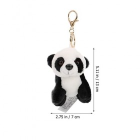 Abaodam Panda Porte-Clés Panda Animal En Peluche En Peluche Pendentif Porte-Clés Pendentif Doux Panda Poupée Jouet Pour Sac À