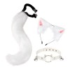 SM SunniMix Lot de 3 Oreilles et Queue de Renard En Peluche Cosplay Bandeau Oreilles de Chat avec Queue Loup Longue Queue pou