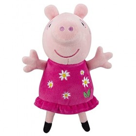 Rocco Giocattoli Pig Peluche de Peppa, 20 cm de Haut et entièrement Produits avec Plastique recyclé. Assortis en Quatre Style