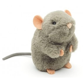 Uni-Toys - Eco-Line - Souris Grise, Debout - en matériau 100% recyclé - 15 cm Hauteur - Souris en Peluche - Doudou