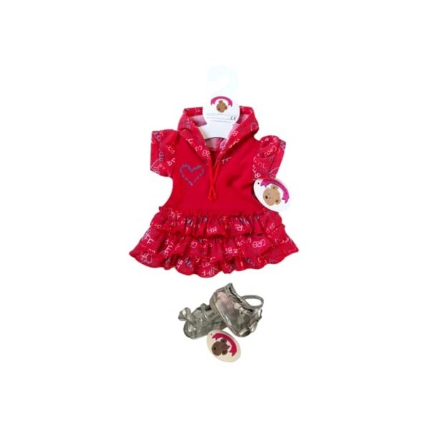 Build Your Bears Wardrobe Vêtements pour Ours en Peluche Build a Bear Teddys BFF Robe + Chaussures Rouge 