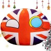 Jacekee Peluches Balle Country - Ballon National en Peluche pour,Country Ball Anime Oreiller Coussin Décoration dintérieur, 