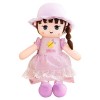 Poupée de Chiffon Fille, 45CM Fille Mignon Jouet en Peluche ,Poupée Bébé Fille Peluche Poupée Jouet ,Princesse Chapeau et Vêt