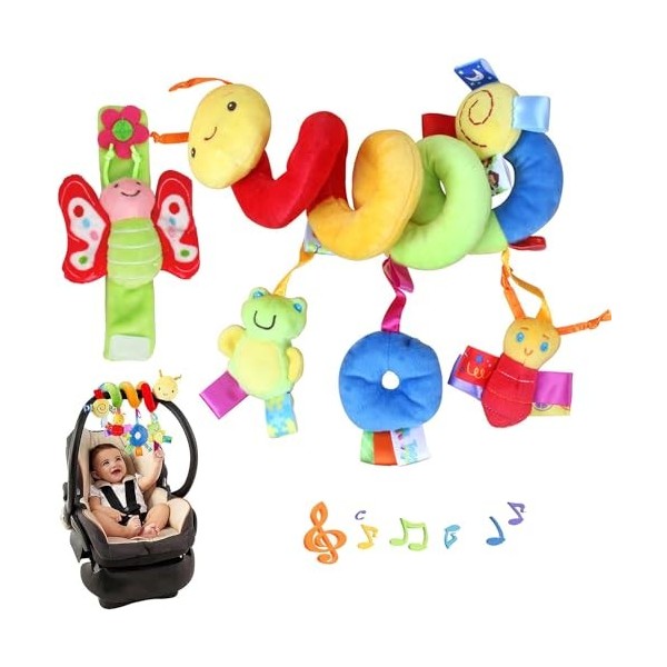 2 Pièces Bébé Jouet de Poussette, Jouets Suspendus Spirale, Peluche Spirale DActivité Bébé, Jouets Suspendus Spirale, Jouets