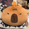 Oreiller en peluche tête de Capybara joufflu de 41,9 cm, poupée câline super douce, animaux en peluche ronds à câliner en for