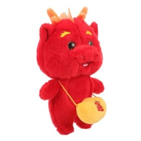 VICASKY Année du Dragon Peluche Dragon Animaux en Peluche Décoration du Nouvel an Chinois Figurine De Dragon Chinois Peluche 