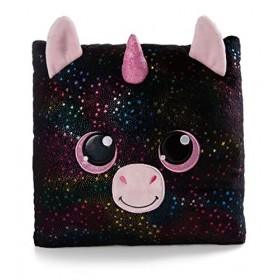 NICI- Coussin GLUBSCHIS Licorne Vita-Mi 30x30cm coloré figuratif-Oreiller Doux pour Les garçons, Les Filles, Les bébés et Les