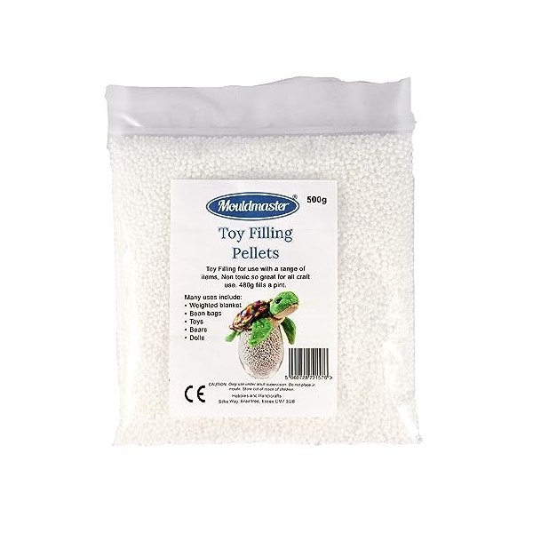 Mouldmaster Pellets/billes de remplissage pour jouets 500 g Blanc cassé TF01