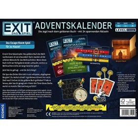 KOSMOS 681951 Exit Advent Calendar 2021, The Hunt for the Golden Book, avec 24 puzzles passionnants de 10 ans, jeu dévasion 