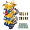 MOLTO | 6 étages Parking pour Les Enfants avec Garage, rampes, Linge, Ascenseur, Station-Service et Zone ennuyeuse | Toys édu