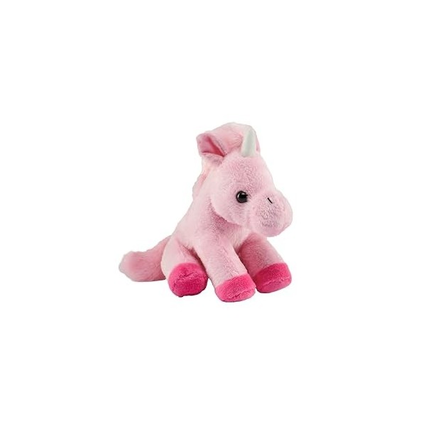 Wild Republic Pocketkins Eco Licorne Rose, Animal en Peluche, 12 cm, Jouet en Peluche, Fabriqué à partir de Matériaux Recyclé