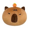 Oreiller en peluche tête de Capybara joufflu de 41,9 cm, poupée câline super douce, animaux en peluche ronds à câliner en for