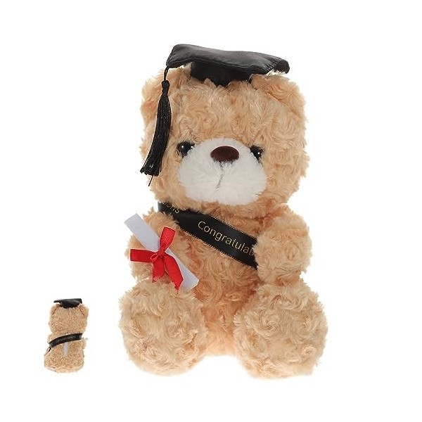 ERINGOGO Dr Ours Poupée Classe De 2023 Ours en Peluche Doctoral Ours Ornement Graduation 2023 Cadeaux Graduation Ours avec Ca