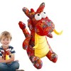 Vesone Peluche Dragon du Nouvel an,Jouets en Peluche du Zodiaque en Tissu Floral | Peluche Dragon du Zodiaque Chinois, Jouet 