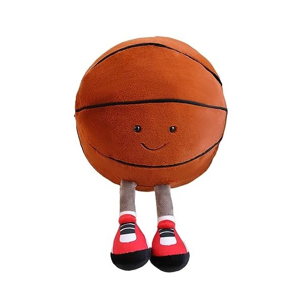 Peluche douce de basket-ball de football, jouets en peluche anthropomorphe Chubby Ball poupée en peluche avec jambes, jouet c