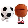 Peluche douce de basket-ball de football, jouets en peluche anthropomorphe Chubby Ball poupée en peluche avec jambes, jouet c