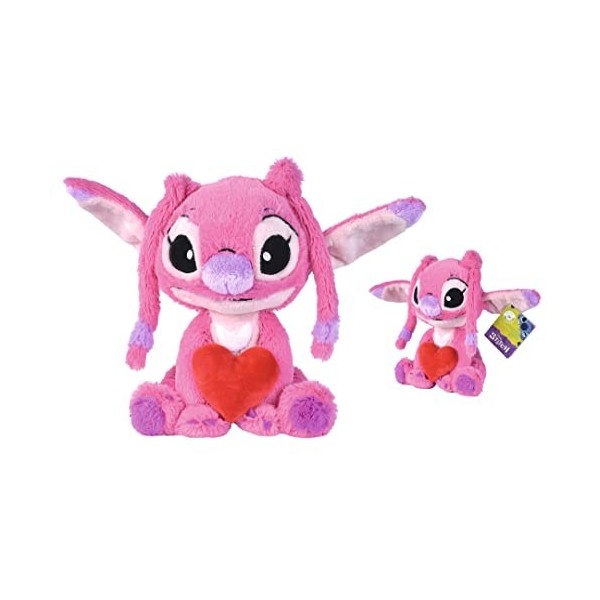 Disney - Lilo & Stitch - Angel avec Coeur, 25cm, câlin, Peluche, à partir de 0 Ans