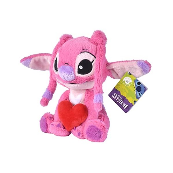 Disney - Lilo & Stitch - Angel avec Coeur, 25cm, câlin, Peluche, à partir de 0 Ans