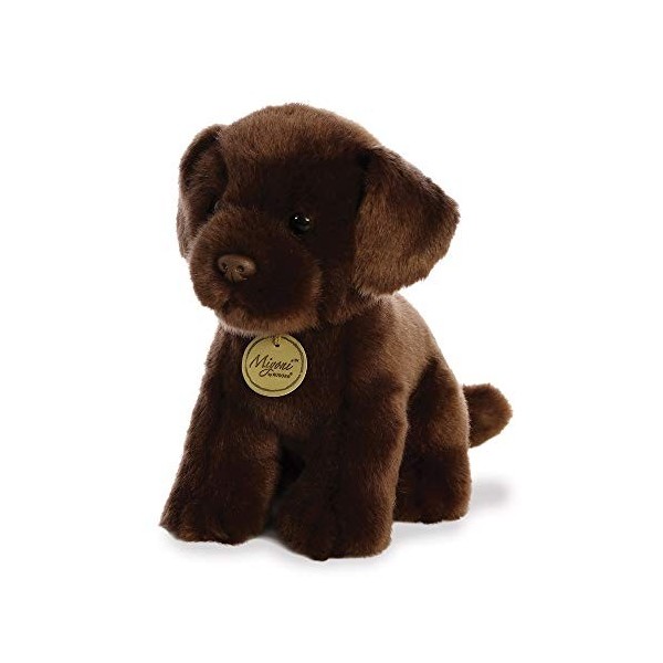 Aurora, 26379, MiYoni Labrador Chocolat, 11In, Peluche, Marron foncé