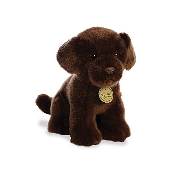 Aurora, 26379, MiYoni Labrador Chocolat, 11In, Peluche, Marron foncé