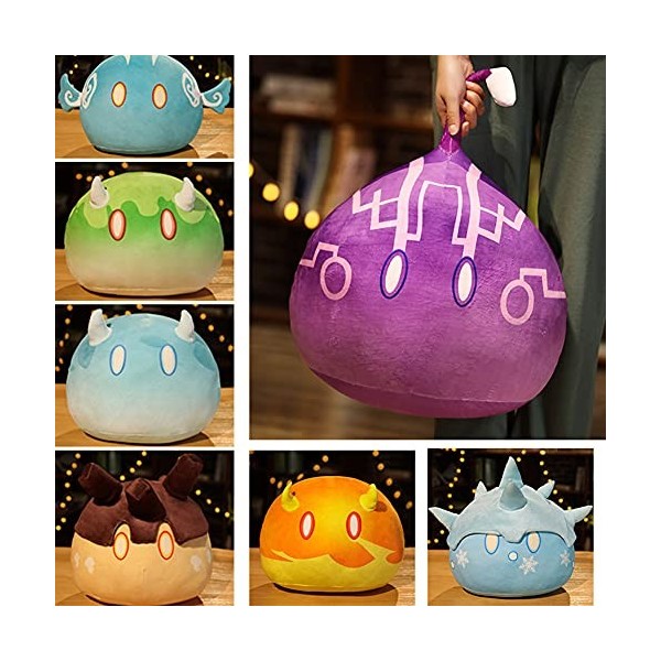 BYNYXI Genshin Impact Peluche Slime, 35cm Anime Slime Peluche Oreiller Peluche Slime Monster Peluche Jouet pour Enfants Adult