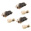 Gogogmee Peluche Chihuahua 2 Pièces Chien Simulation Animal Réaliste Intimidateur Figurines Style Aléatoire Bureau Chiens Min