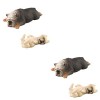 Gogogmee Peluche Chihuahua 2 Pièces Chien Simulation Animal Réaliste Intimidateur Figurines Style Aléatoire Bureau Chiens Min