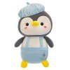 ISAKEN Peluches Kawaii Peluche Pingouin, Animal en Peluche Doux en Peluche Oreiller, Jouets de Confort de Sommeil pour Les To