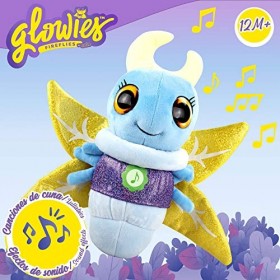 ColorBaby - Peluche Bleue Luciernaga avec lumière et Son Glowies, 25 cm, Multicolore 49961 